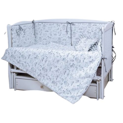 купить Детское постельное белье PernaMea Set lenjerie 5 piese Junior Happy Baby Albastru (PM.101649/1) в Кишинёве 