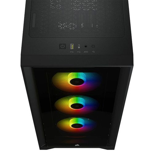 купить Корпус Case Middletower Corsair iCUE 4000X RGB Tempered Glass Mid-Tower ATX Case Black no PSU, USB 3.1 Type-C, USB 3.0, Audio-out, 3x120mm AirGuide RGB Fans, CC-9011204-WW (carcasa/корпус) в Кишинёве 