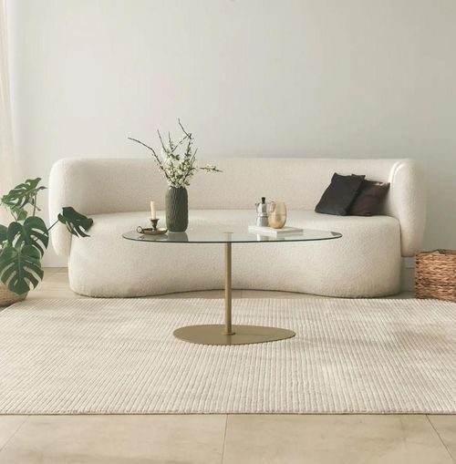 купить Журнальный столик Trendy Porto, Transparent, Aur в Кишинёве 