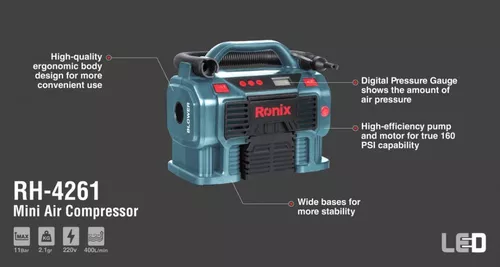 cumpără Compresor auto portabil Ronix RH-4261 360l/min 11bar 12/220V în Chișinău 