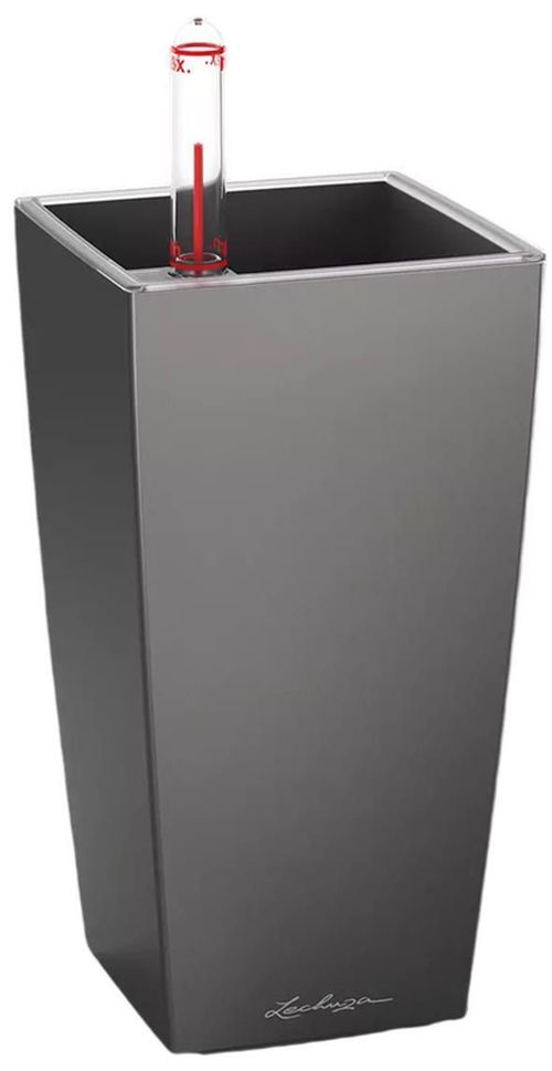 купить Цветочный горшок Lechuza Mini Cubi Premium 9, Charcoal в Кишинёве 