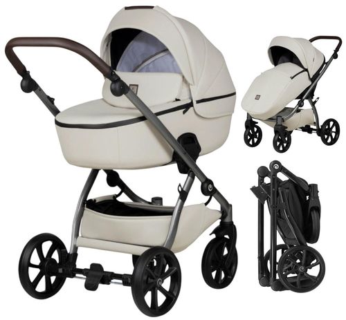 купить Детская коляска Tutis 2in1 UNO5+ Leather 2/1 Black Sesame (1402168) в Кишинёве 