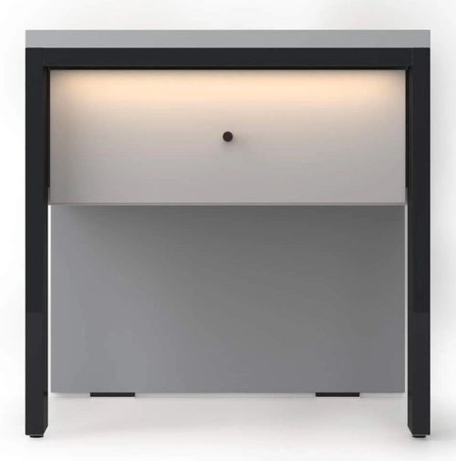 купить Тумбочка Fabrik Home Clay с подсветкой (набор 2шт) Серая мышка в Кишинёве 