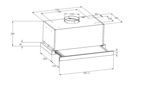 купить Вытяжка Backer MAURO60 1200 BL в Кишинёве 