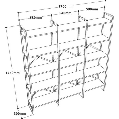 купить Офисный стеллаж Trendy VG6-GE 170x175x30cm, raft de carti в Кишинёве 