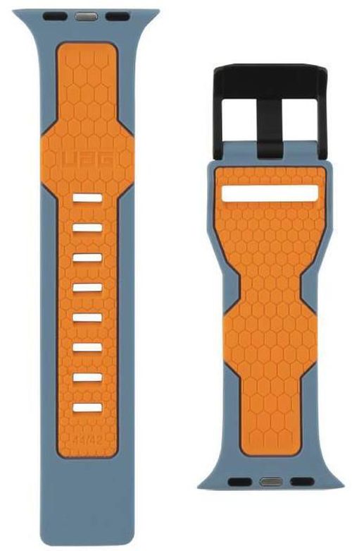 cumpără Curea UAG 19148D115497, Apple Watch 44/42 Civilian Strap, Slate/Orange în Chișinău 