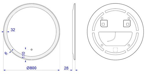 cumpără Oglindă baie Dubiel Vitrum OMEGA 80 LED touch în Chișinău 