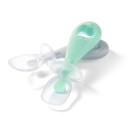 Силиконовые ложечки с ограничителем Babyono Green 