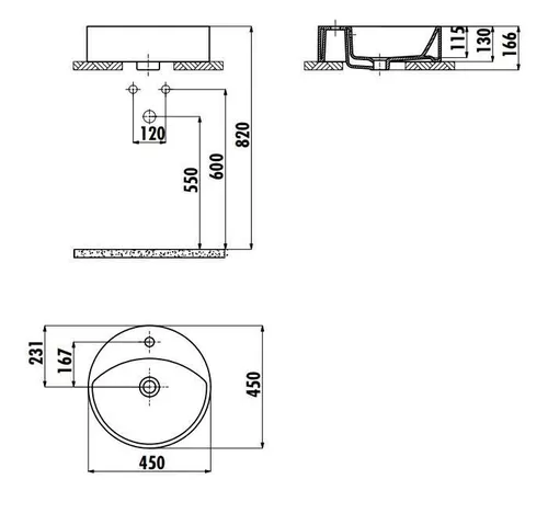 купить Раковина Creavit Mina  MN145.000 в Кишинёве 