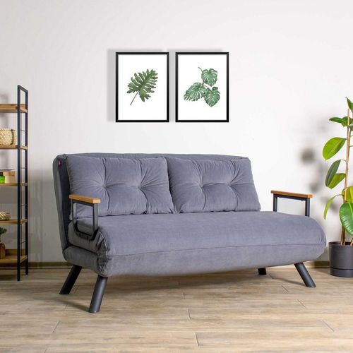 купить Диван Trendy Sando extensibila cu 2 locuri 78x78x133cm Gri в Кишинёве 