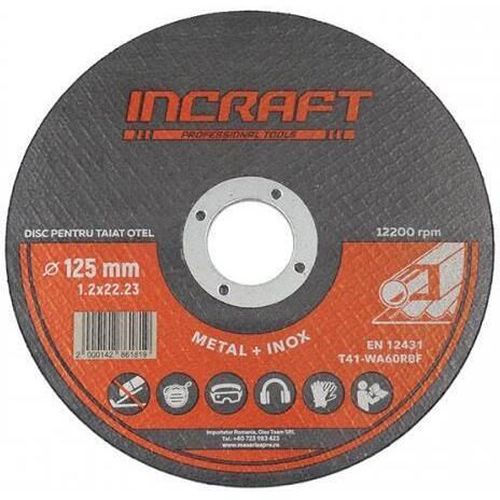 cumpără Disc de tăiere Incraft MSD-023811 disc abraziv p/u polizor unghiular 125mm în Chișinău 