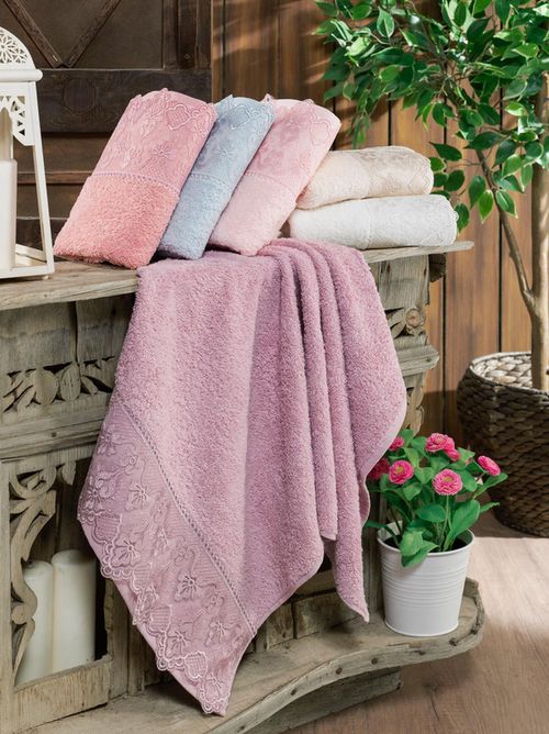 купить Домашний текстиль Promstore 44293 Dantela Fanceza Полотенце 50x90cm NH Французское кружево х/б в Кишинёве 