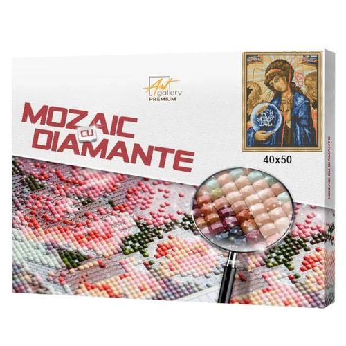 купить Картина по номерам Art Gallery QB205241 Mozaic cu diamante patrate 40x50cm Arhanghelul Gavriil в Кишинёве 