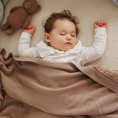 cumpără Lenjerie de pat pentru copii BabyOno 1671/03 Patura de bumbac cu captuseala de flanel (maro) în Chișinău 