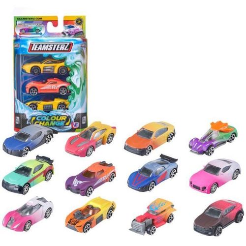 cumpără Mașină HTI 1417295 Set de 3 mașinuțe cu schimbare de culoare Teamsterz S/M în Chișinău 