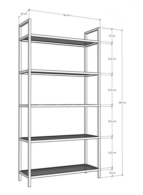 cumpără Raft de birou Trendy K101 80x165x30cm, raft de carti în Chișinău 