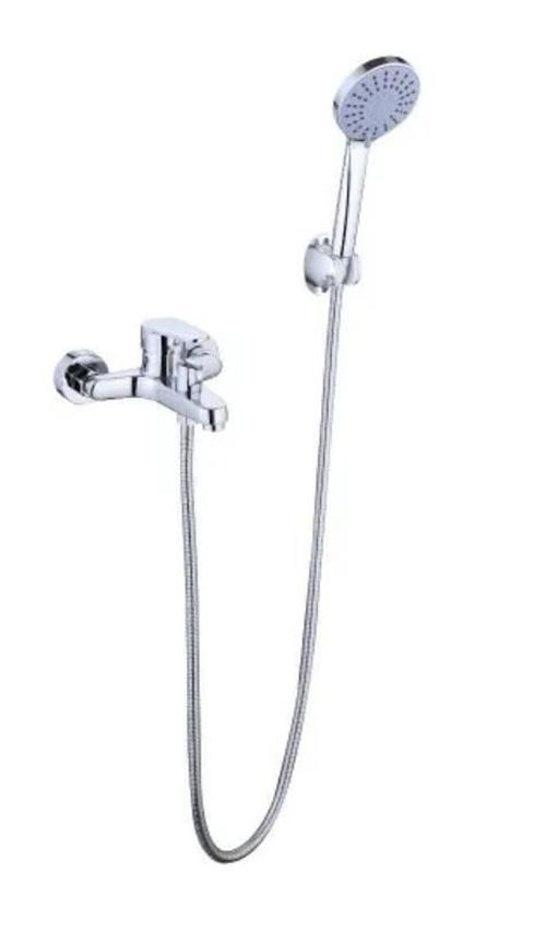 купить Смеситель для ванны Hydro S Set baterie cadă cu pară și furtun, Aquafix 603, crom (0400372) в Кишинёве 