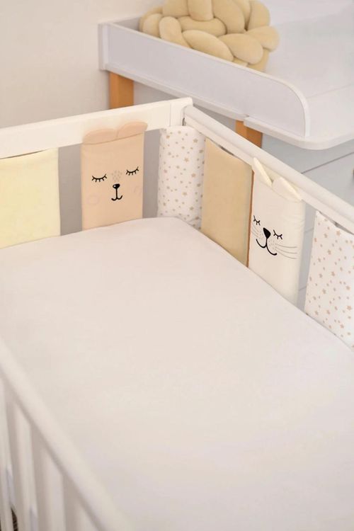 cumpără Protecție laterală pentru pătuț Veres 154.05.14 Комплект Фэнс-бампер Summer Kitty Beige (6ед) în Chișinău 