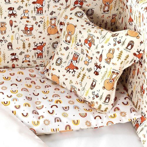 купить Детское постельное белье PernaMea Set lenjerie 8 piese Baby+ Forrest bej (PM.100263/1) в Кишинёве 