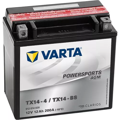 купить Автомобильный аккумулятор Varta 12AH 200A(EN) клемы 1 (152x88x147) M6 018 AGM YTX14-BS. (512014020K544) в Кишинёве 