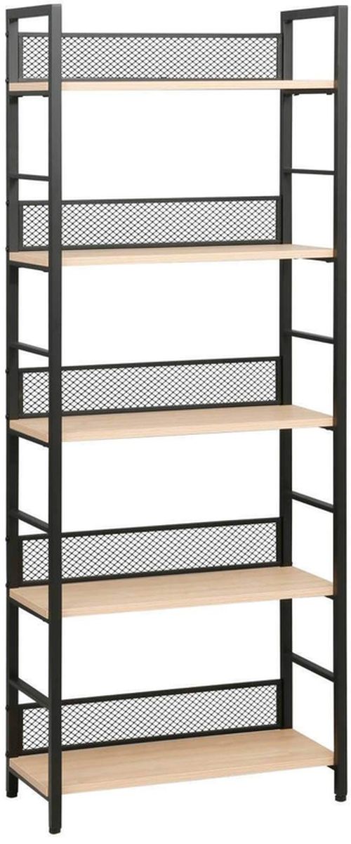 купить Офисный стеллаж Deco Brick 5 nivele 60x28x154H Oak/Black в Кишинёве 