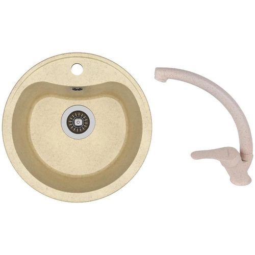 cumpără Chiuvetă bucătărie cu bateria Dr.Gans DORA + SanDonna F 1069 bej în Chișinău 