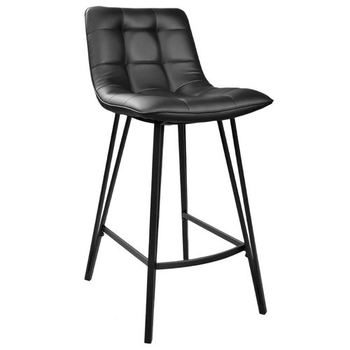 cumpără Scaun de bar Deco LAUS Piele Black+Black Leg în Chișinău 