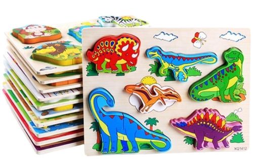 купить Пазл Optmarket РЕ06.23 Puzzle din lemn Dinozauri в Кишинёве 