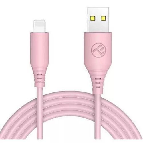 cumpără Cablu telefon mobil Tellur TLL155399 Cable USB - Lightning, 3A, 1m, pink în Chișinău 