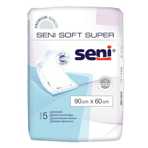 Пелёнки непромокаемые Seni Soft Super (90х60 см) 5 шт 