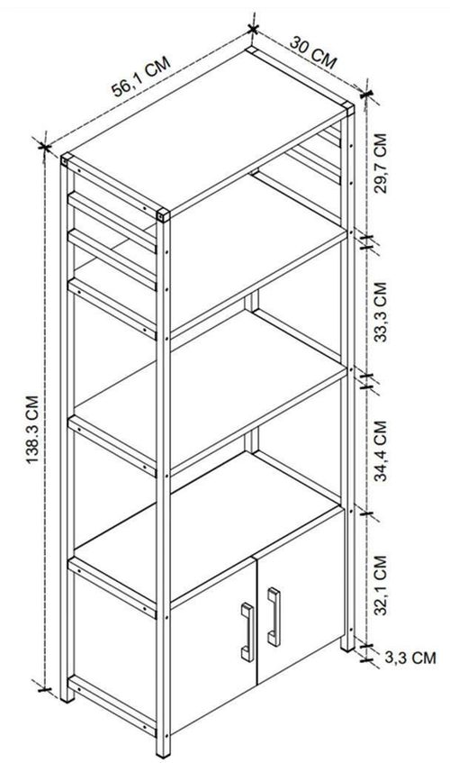 купить Этажерка Nex Home Многоярусный, для кухни, 4 ящика, 56x30x138 см, Антрацит (28-04-08) в Кишинёве 