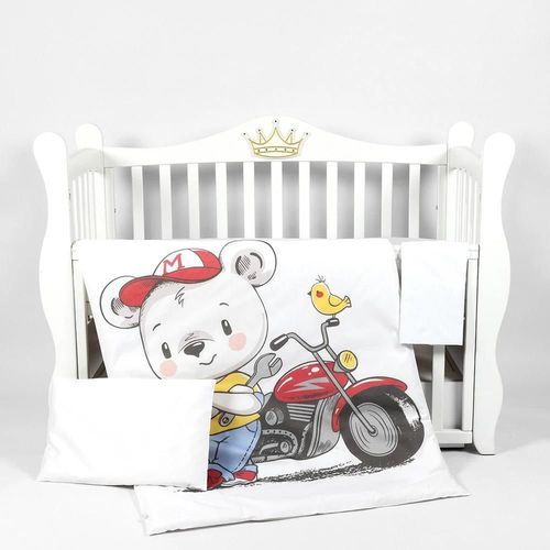 купить Детское постельное белье PernaMea Set lenjerie 3 piese Premium Moto (PM.100469/6) в Кишинёве 