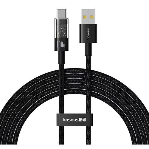 купить Кабель для моб. устройства Baseus P10373002111-01 Gem Fast-Charging USB-A to Type-C 100W 2m Cluster, Black в Кишинёве 