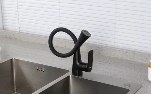 купить Смеситель кухонный Frap F 4471-6 NEGRU (chiuveta plus) Alama в Кишинёве 