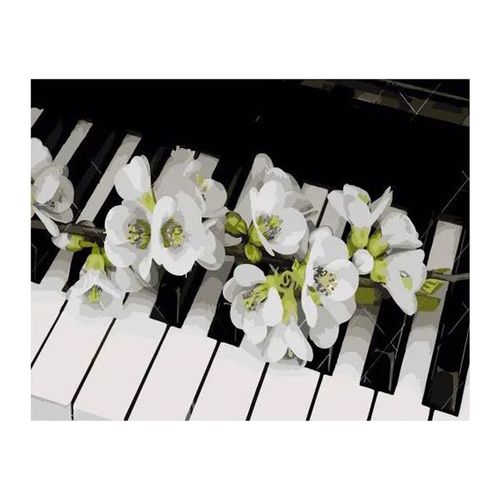 купить Картина по номерам Strateg R 8 /21 (DY031)(35439) Flori pe pian, 40x50 cm в Кишинёве 