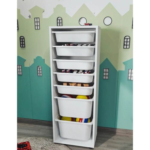 cumpără Etajeră Nex Home Pera, 45x30x125 cm, Alb (PERA-7-BYZ) în Chișinău 