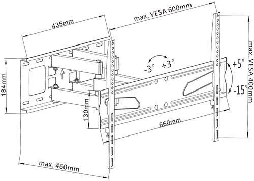купить Крепление настенное для TV Maclean MC-723B в Кишинёве 