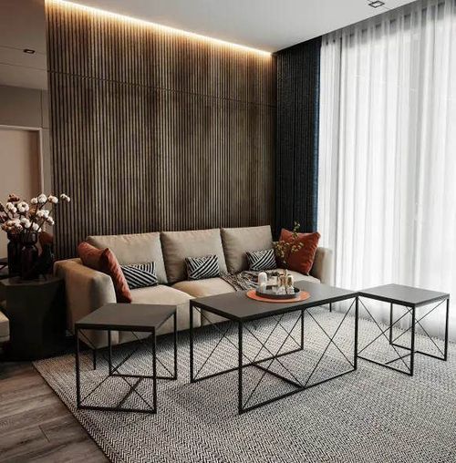 купить Журнальный столик Trendy Defne, антрацит, комплект в Кишинёве 