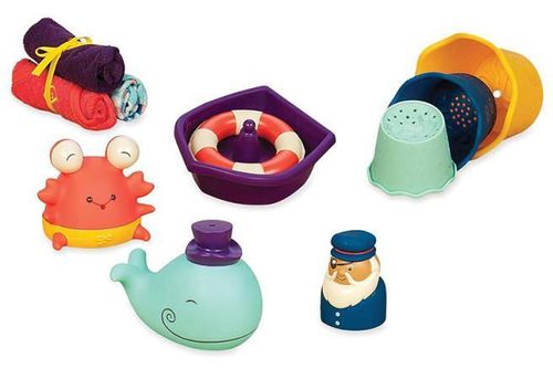 купить Аксессуар для купания Battat BX1568Z Setul Jucăriilor pentru Baie Balena cu ștergare, cod 57738 в Кишинёве 