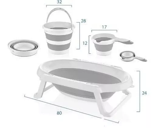 cumpără Cădiță BabyJem Set cadita pliabila Anthracite, 3 piese în Chișinău 