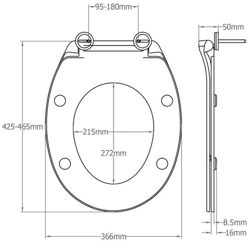 купить Сиденье для унитаза miscellaneous Capac Wc Duraplast Bemis Savona Sel White 2205sel000 в Кишинёве 