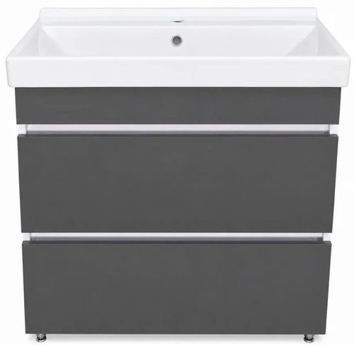 cumpără Dulap pentru lavoar Mashtab 11349 Sanremo cu 2 sertare fara minere 70cm Alb-Antracit în Chișinău 