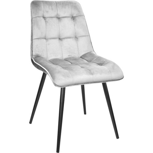 купить Стул Deco Capella Catifea Light Grey HLR14+Black-Legs в Кишинёве 