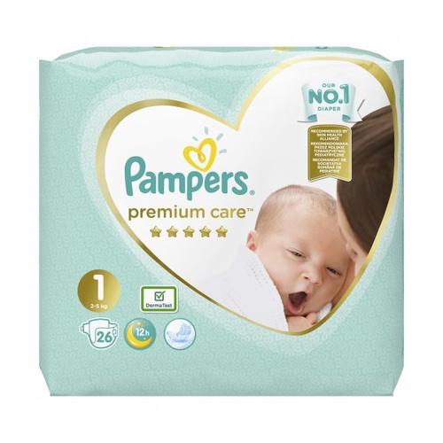 Подгузники Pampers Premium Care 1 (2-5 kg) 26 шт 