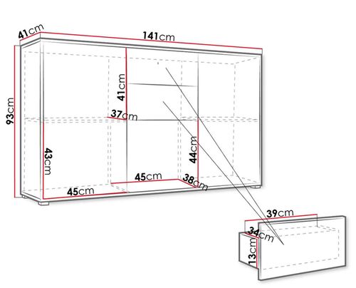 cumpără Comodă Mirjan Alekto/Gesita K3D2SZ AK02 White în Chișinău 