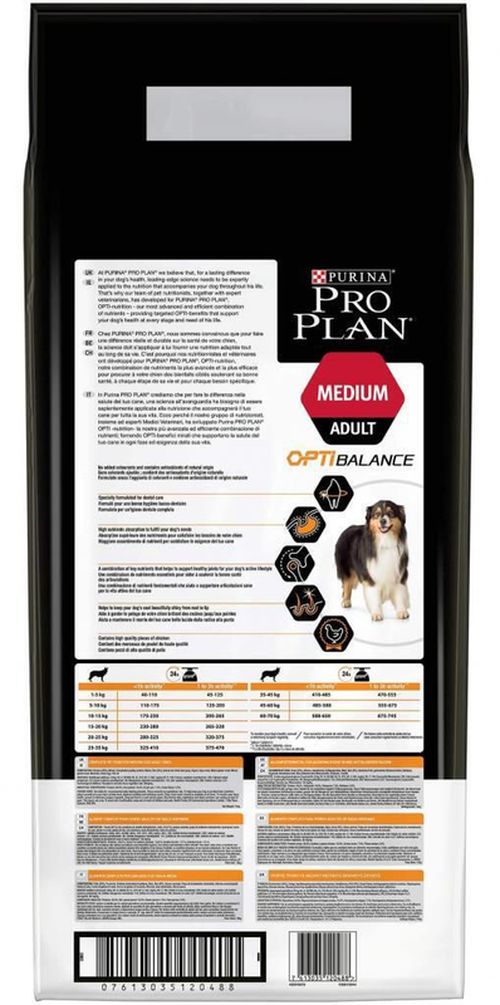 купить Корм для питомцев Purina Pro Plan Adult Medium Dog Optibalance (pui)18kg (1) в Кишинёве 