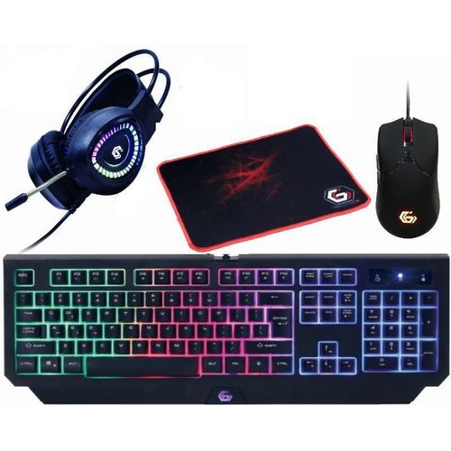 cumpără Tastatură + Mouse Gembird GGS-UMGL4-01-RU Phantom 4 in 1 în Chișinău 