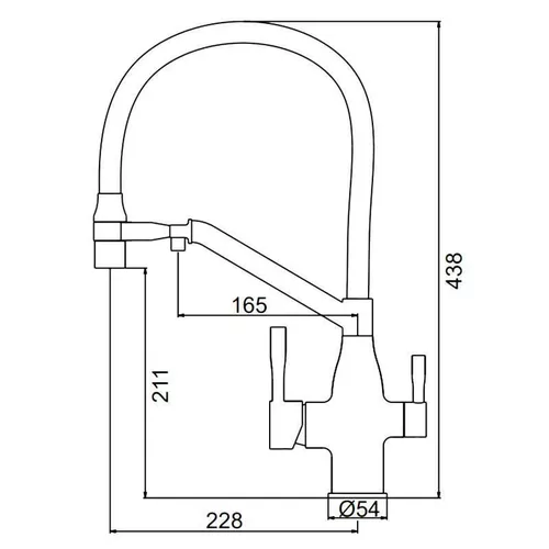купить Смеситель кухонный Frap F 4397 (chiuveta plus flexibil) Alama CROM в Кишинёве 