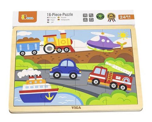 купить Головоломка Viga 51456 16-Piece-Puzzle Vehicles в Кишинёве 