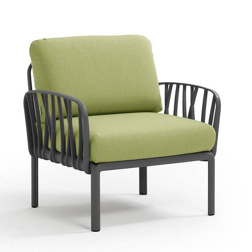 купить Кресло с подушками для сада и терас Nardi KOMODO POLTRONA ANTRACITE-avocado Sunbrella 40371.02.139 в Кишинёве 